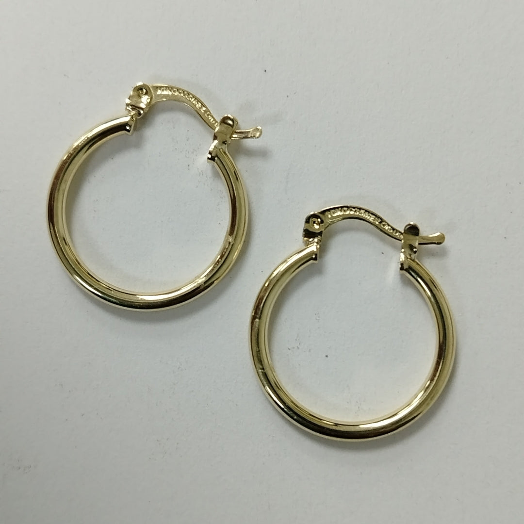 ARETES TEJIDO ARRACADAS LISAS 14K 1.2 GR (NUEVO)