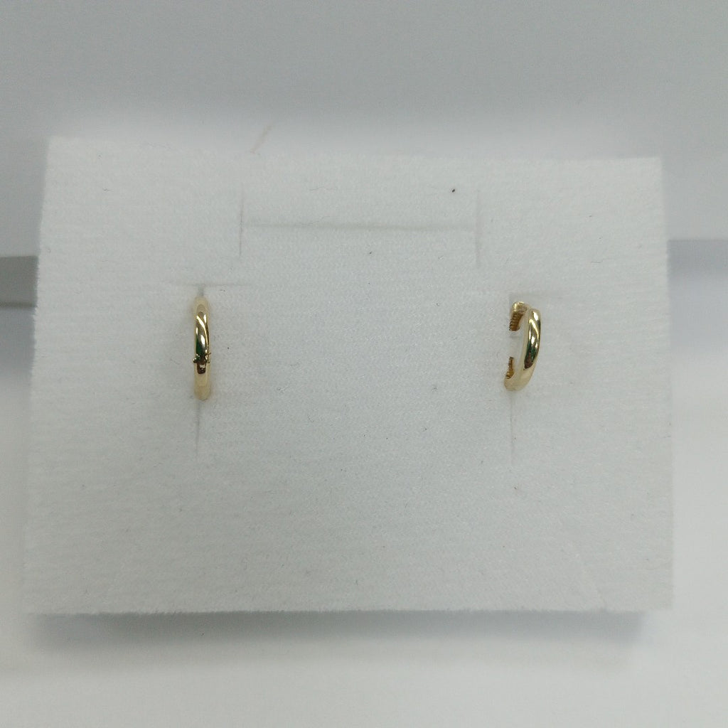 ARETES ARRACADAS LISAS 10K 1.1 GR (NUEVO)