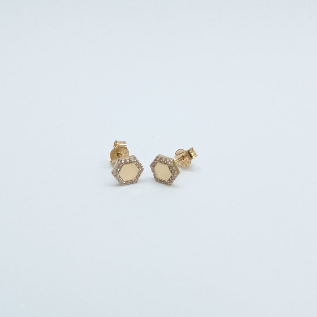 BROQUELES ORO 14K 1.5 (NUEVO)