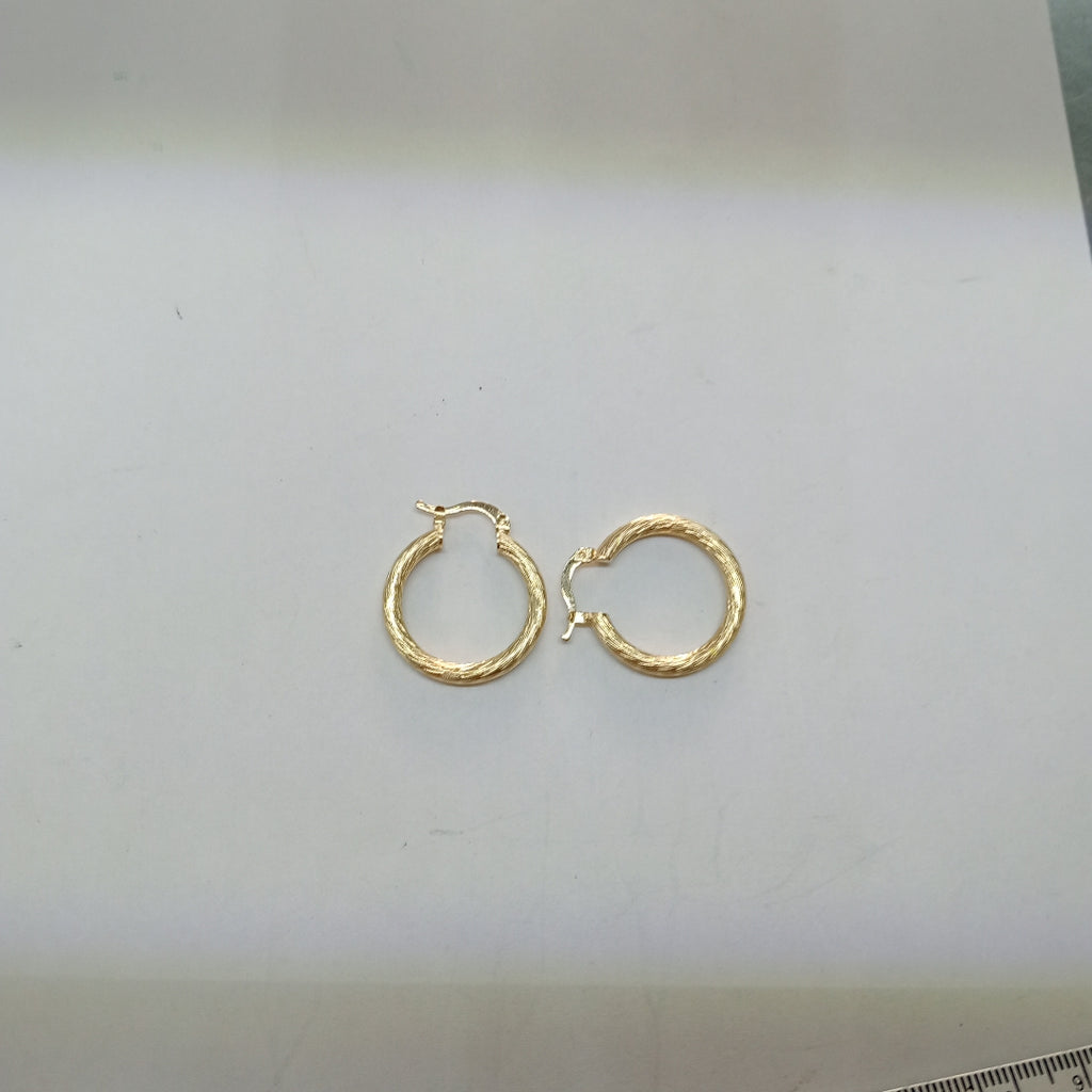 ARETES TEJIDO ARRACADAS ASTRIADAS 14K 2.9 GR (NUEVO)