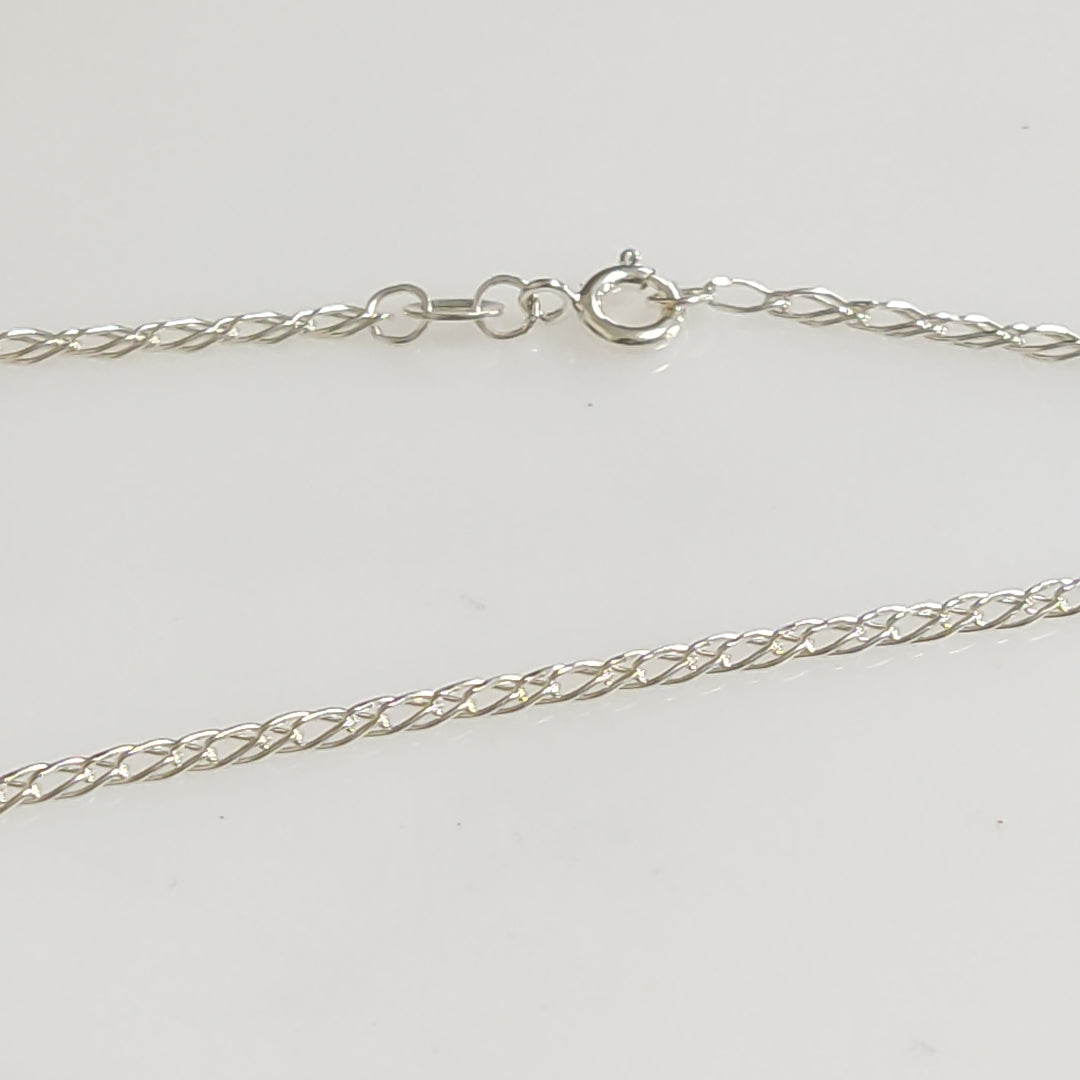 CADENA TEJIDO ESLABONES PLATA .925 50 CM 3.5 GR (NUEVO)