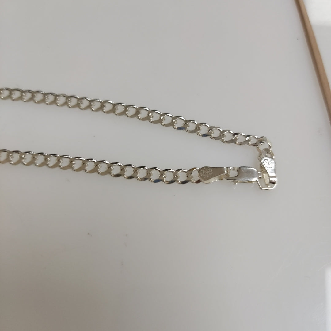 CADENA TEJIDO BARBADO PLATA .925 55 CM 12.8 GR (NUEVO)