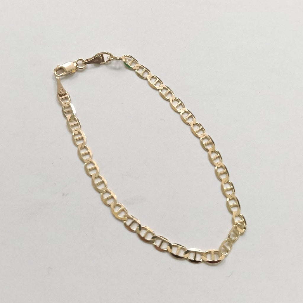 PULSERAS TEJIDO MARINERA ORO 14K 18 CM 2.9 GR (NUEVO)