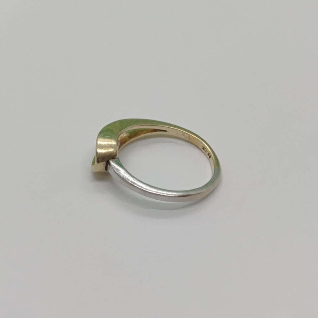 ANILLO ORO COMBINADO 10 K 2,40 GRMS (SEMINUEVO)