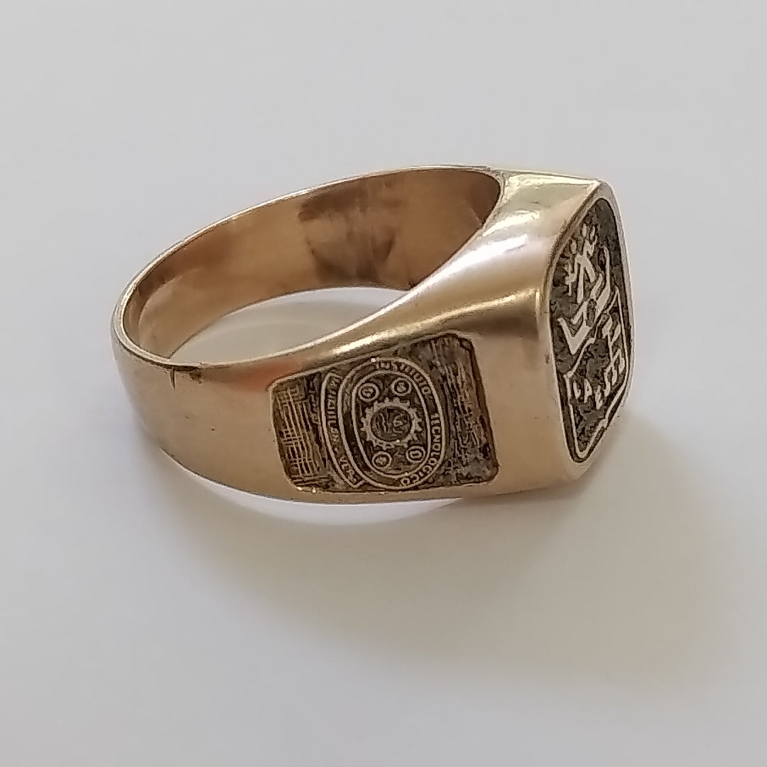ANILLO DE GRADUACIÓN ORO 14 K 6.5 GRMS (SEMINUEVO)