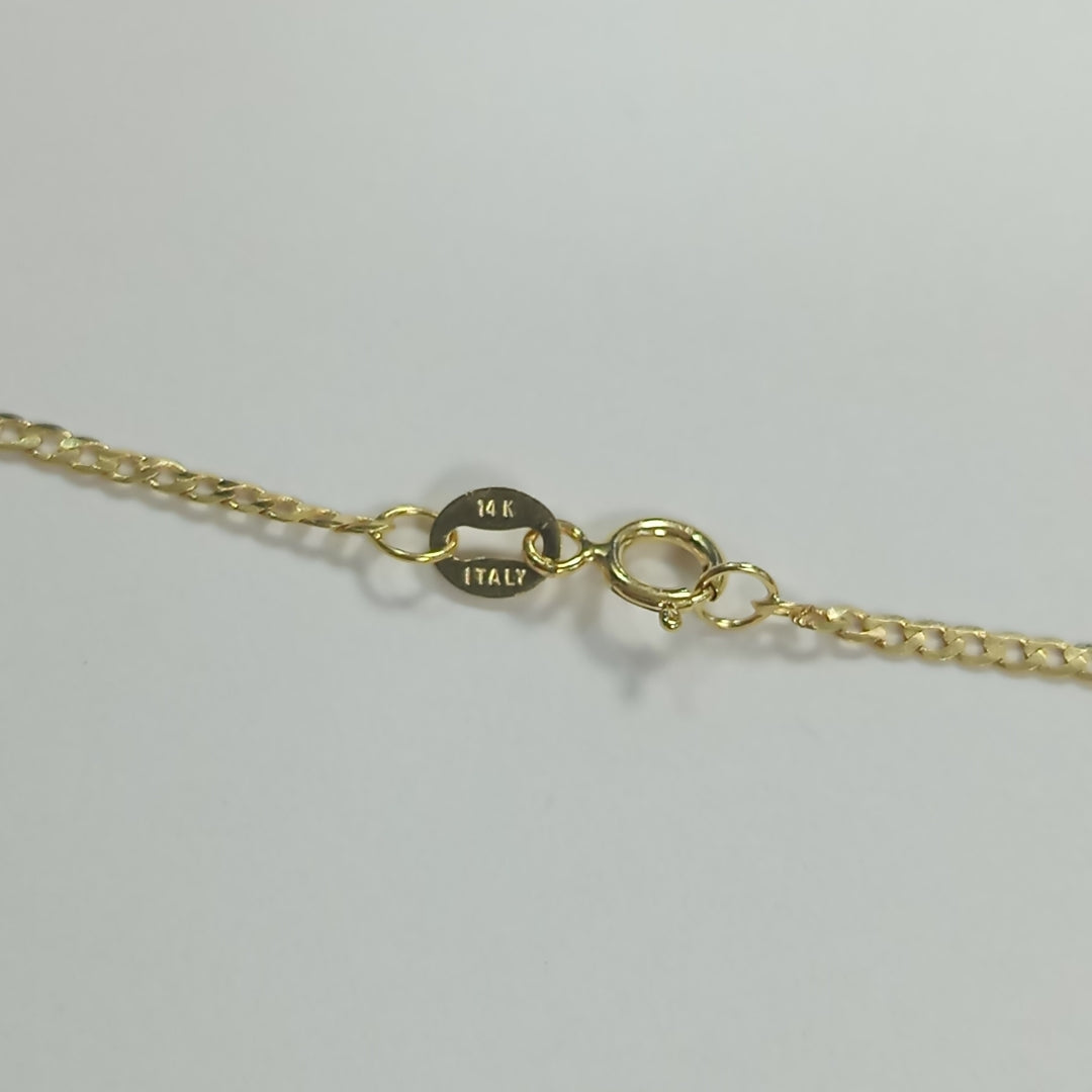 CADENAS BARBADA AMARILLA ORO 14K 2.2 (NUEVO)