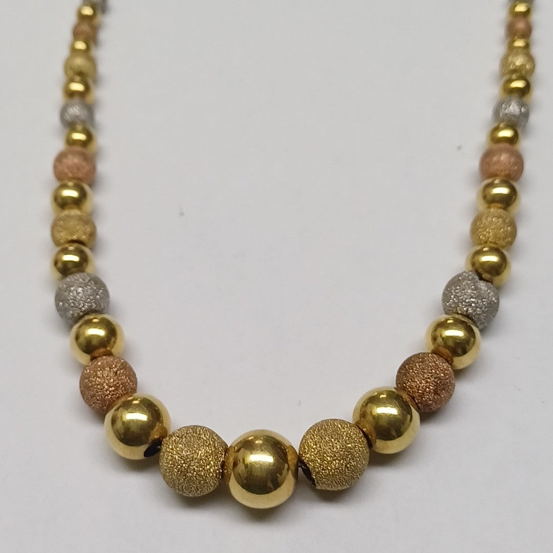 COLLAR ORO, ORO COMBINADO 14 K 8.8 GRMS (SEMINUEVO)