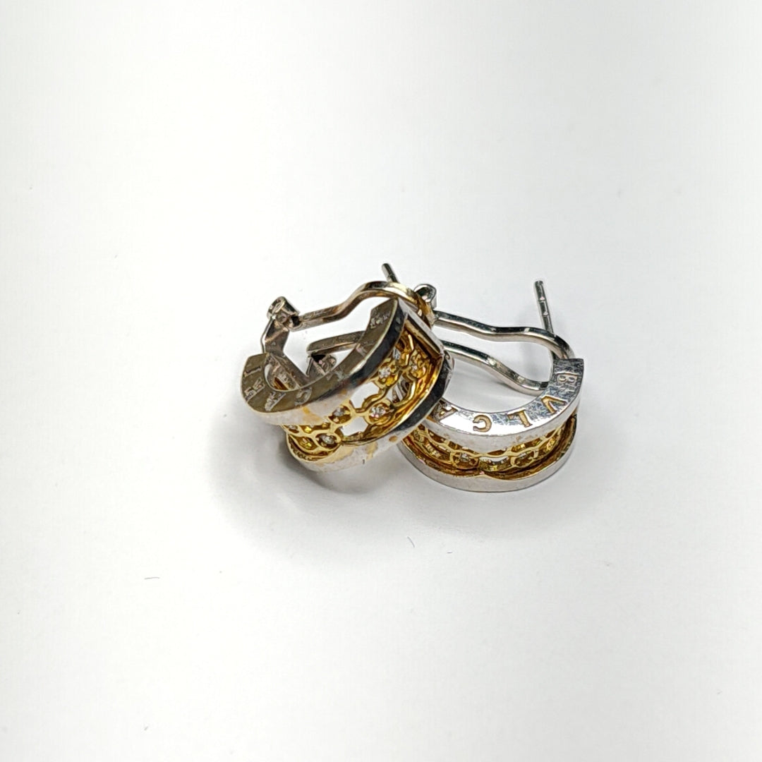 ARETES PAR ORO COMBINADO 14 K 5,60 GRMS (SEMINUEVO)