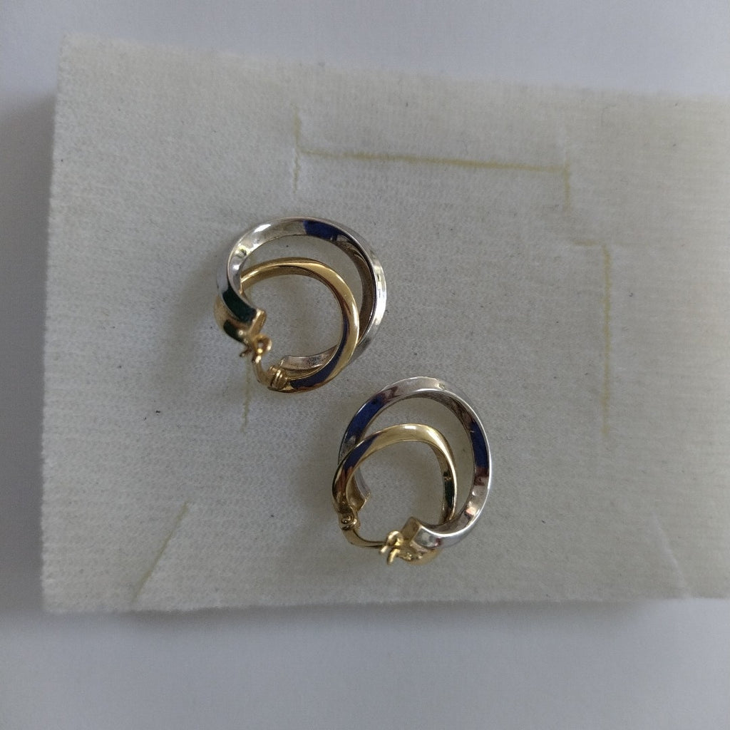 ARRACADAS PAR ORO, ORO COMBINADO 14 K 2.9 GRMS (SEMINUEVO)