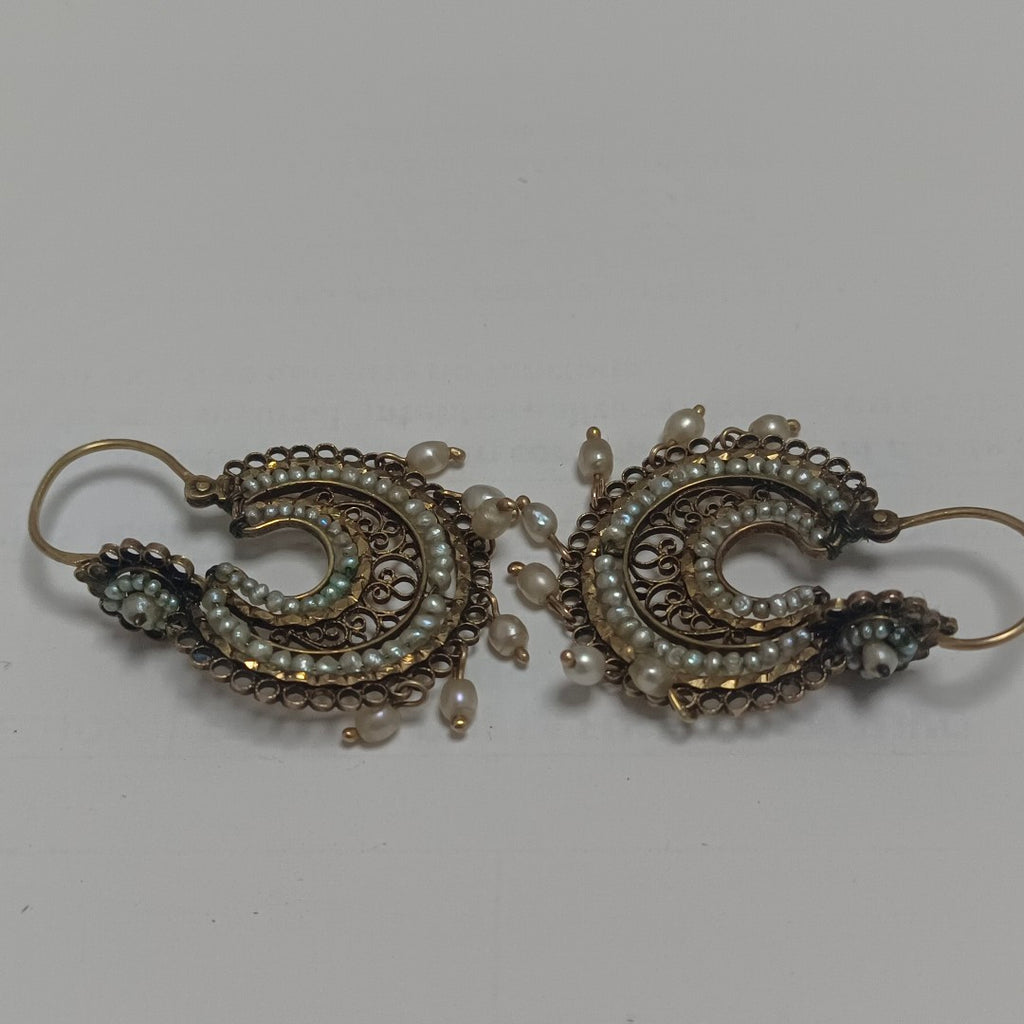 ARETES PAR ORO 14 K 7.9 GRMS (SEMINUEVO)