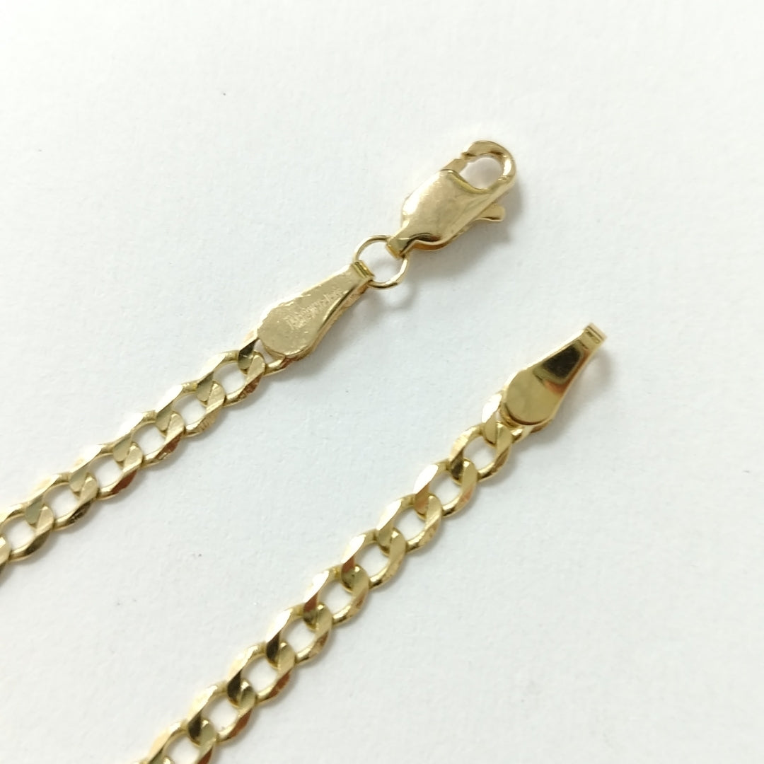 PULSERA TEJIDO BARBADA 14K 18 CM 3.3 GR (NUEVO)