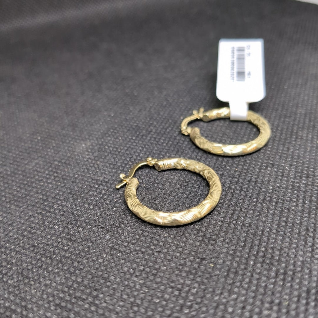 ARETES TEJIDO ARRACADA LABRADA 14K 2.7 GR (NUEVO)