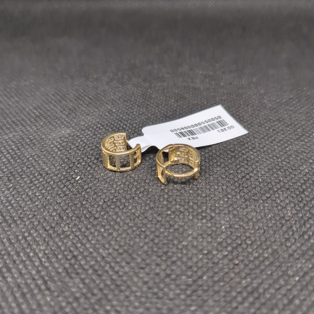 ARETES HUGGIES C CIRCONIA 14K 2.1 GR (NUEVO)