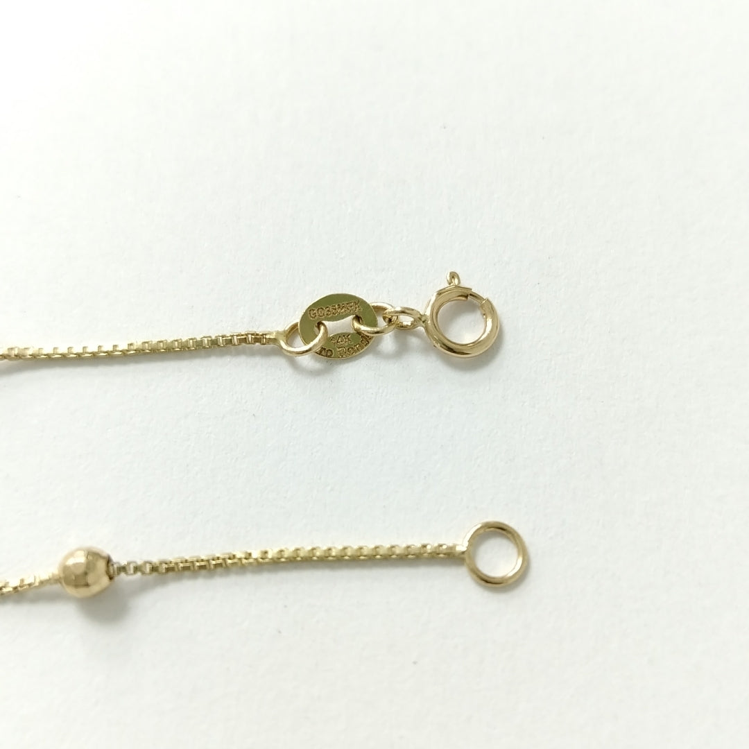 PULSERA ESPECIAL CON BOLITAS 14K 18 CM 1.4 GR (NUEVO)