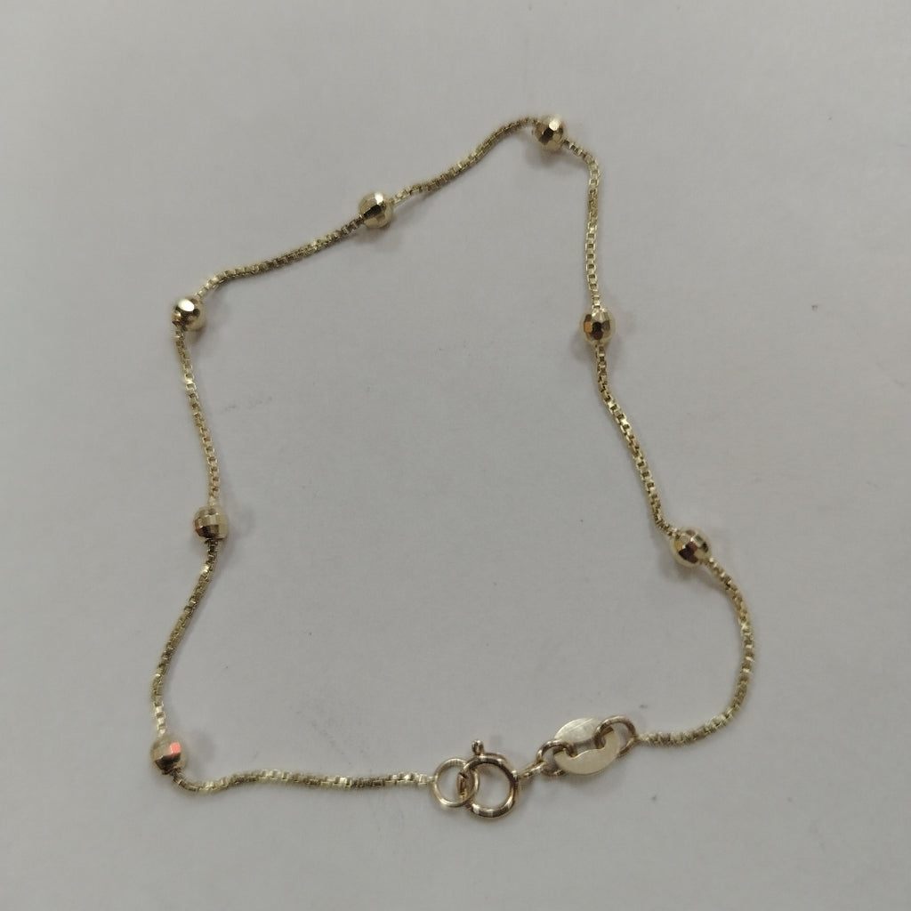PULSERA ESPECIAL CON BOLITAS 14K 18 CM 1.4 GR (NUEVO)