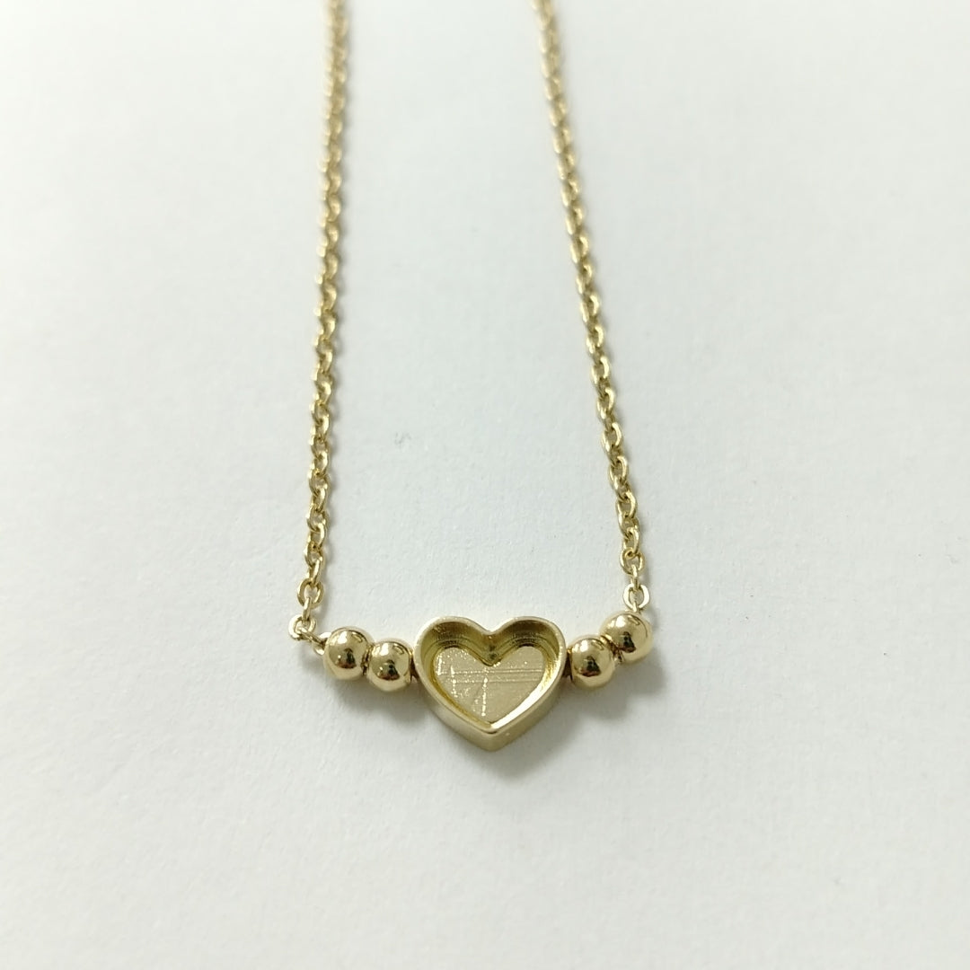 PULSERA TEJIDO ESPECIAL CON FIGURA CORAZON CON ESMALTE ROSA 14K 18 CM 1.9 GR (NUEVO)