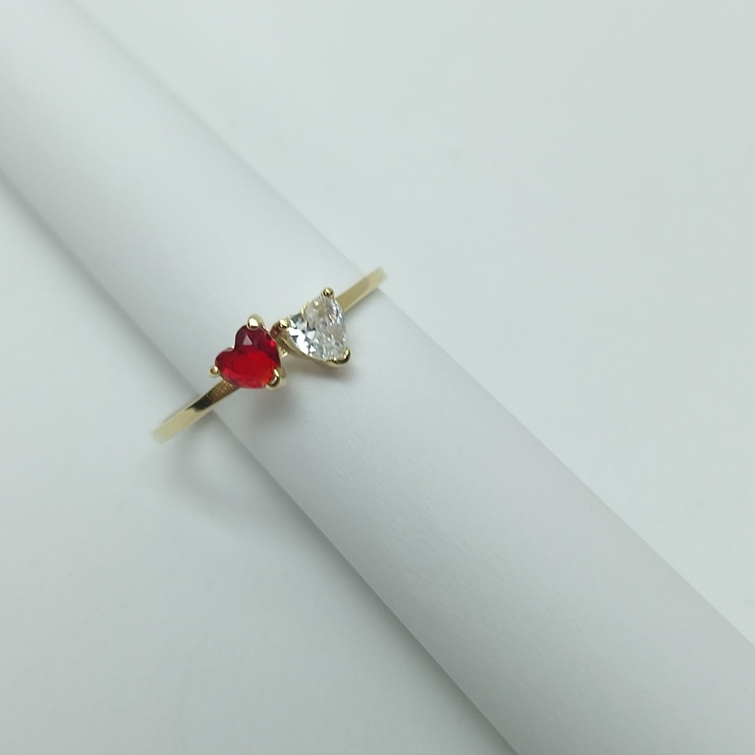 ANILLOS C PIEDRAS COLOR 14K TALLA 8 1.12 GR (NUEVO)