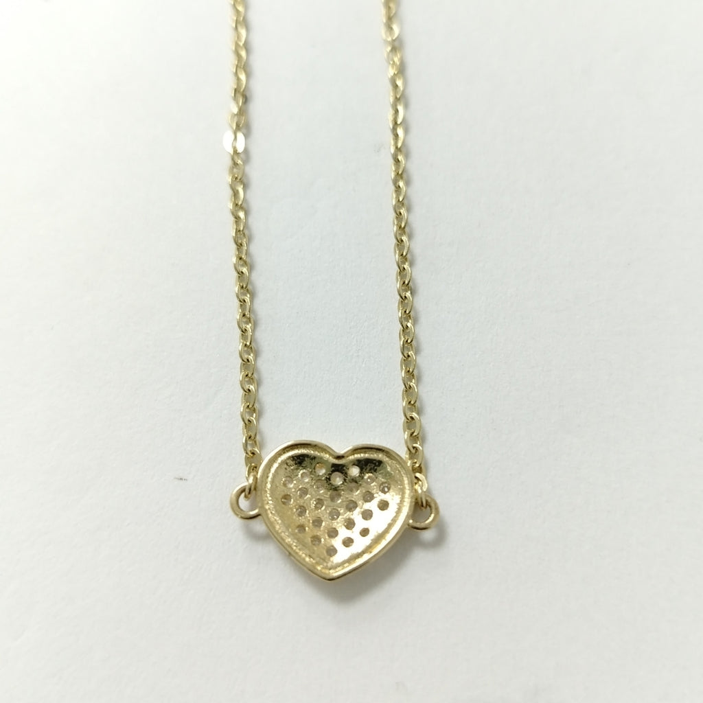 PULSERA TEJIDO ESPECIAL C CORAZON CIRCONIAS 14K 18 CM 2.1 GR (NUEVO)