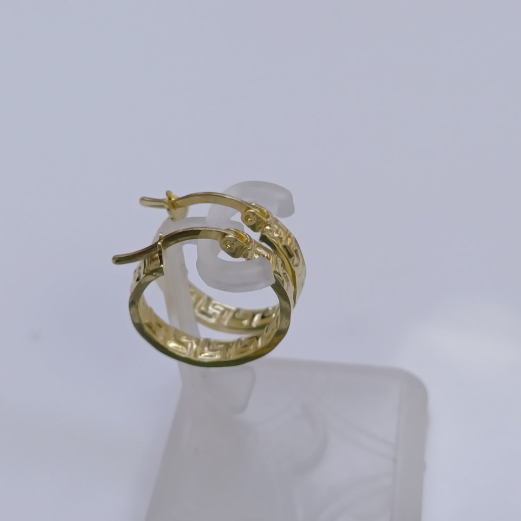 ARETES ARRACADAS FIG GRECAS 14K 1.7 GR (NUEVO)