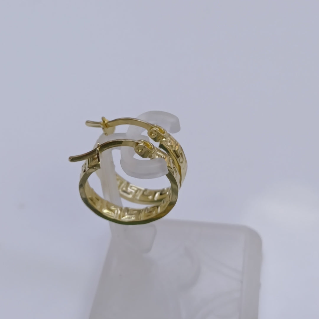 ARETES ARRACADAS FIG GRECAS 14K 1.7 GR (NUEVO)