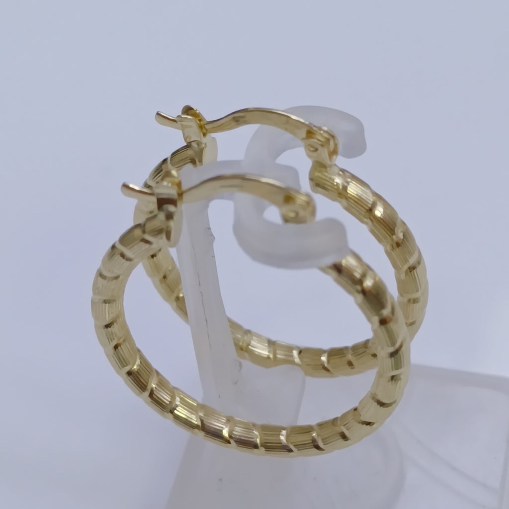 ARETES ARRACADAS LABRADAS 14K 3.2 GR (NUEVO)