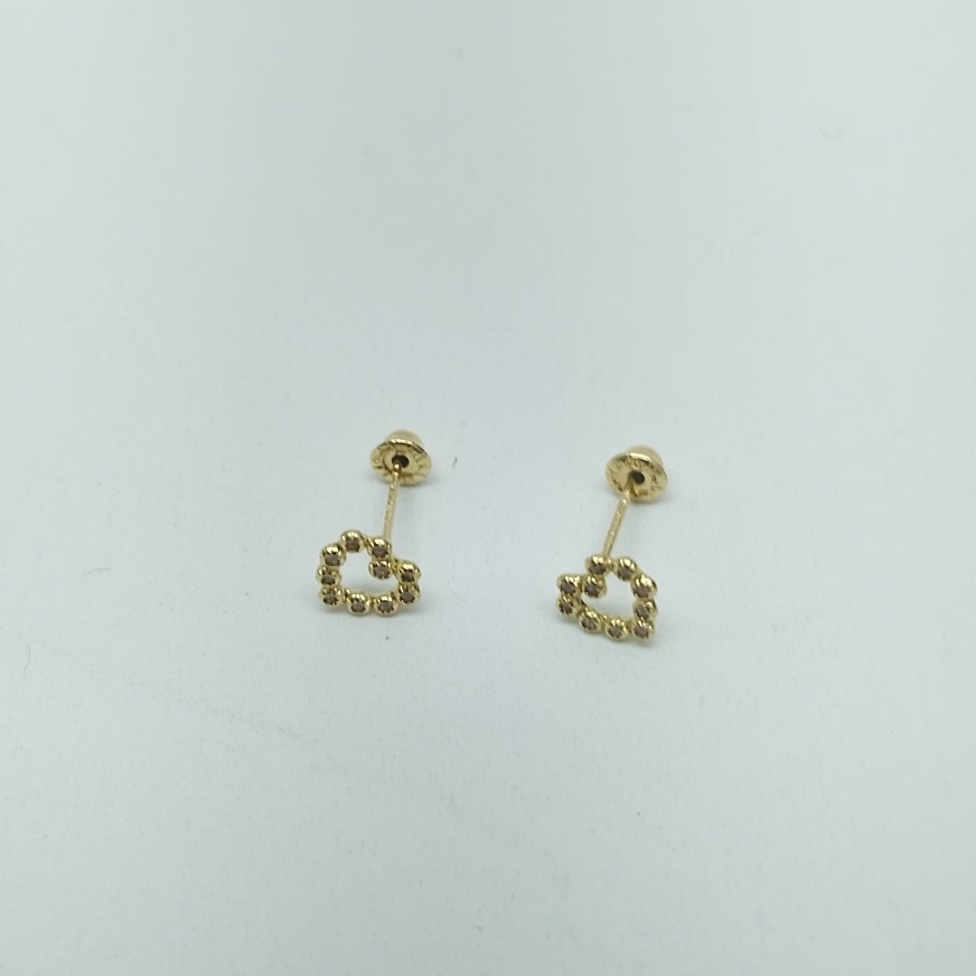 BROQUELES BROQUEL FIG CORAZON 14K 0.23 GR (NUEVO)