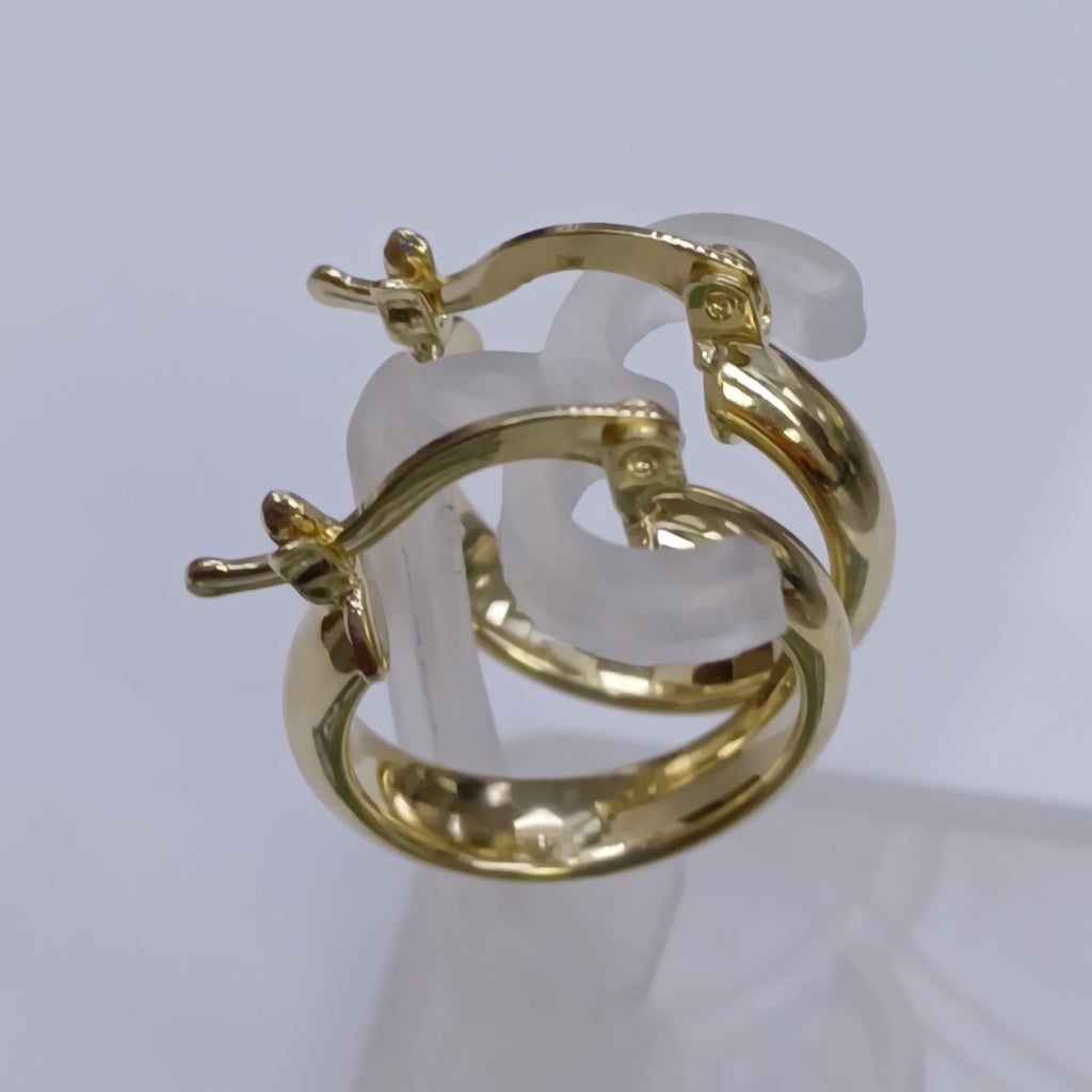 ARETES ARRACADA LISA 14K 1.8 GR (NUEVO)