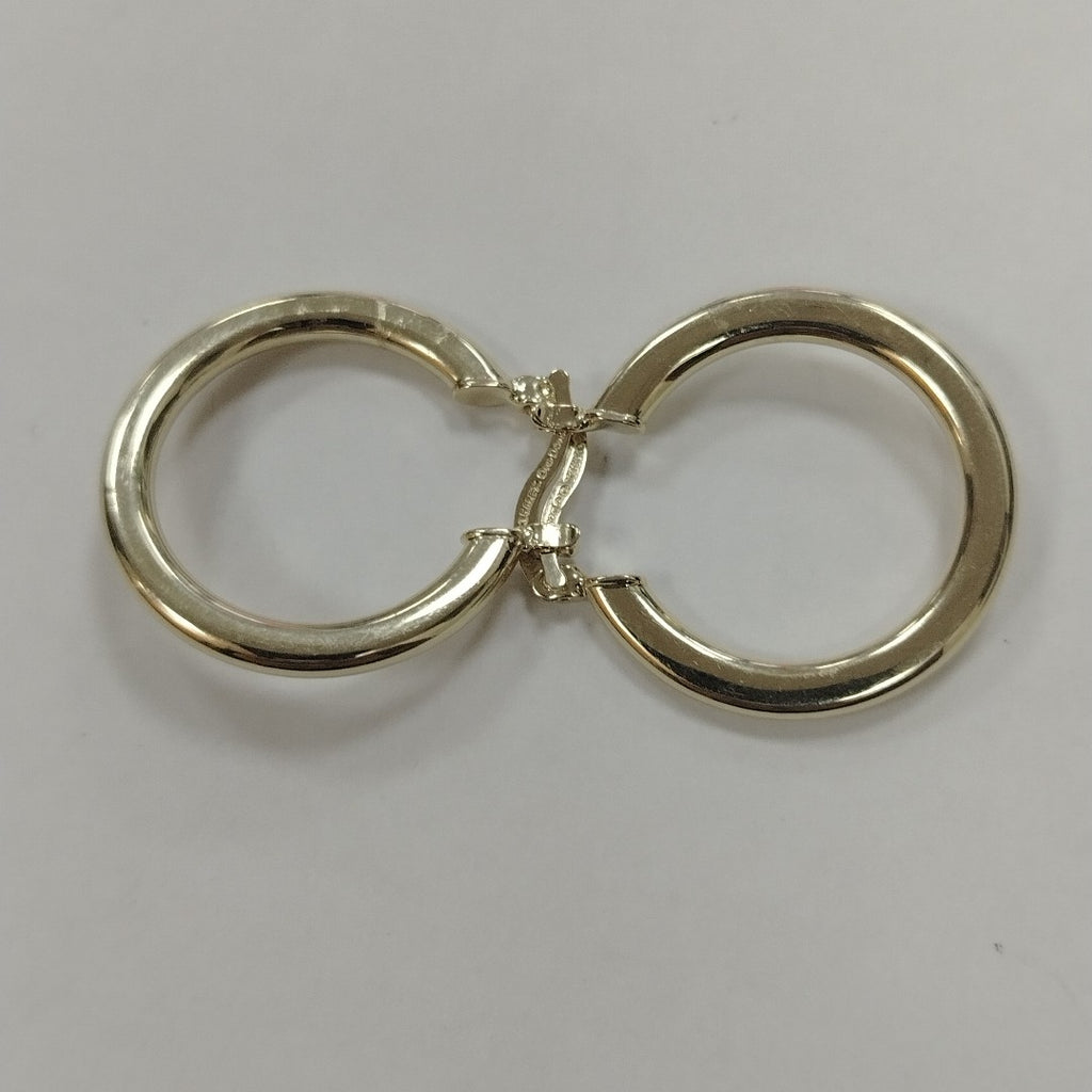ARETES TEJIDO ARRACADA LISA 14K 2.1 GR (NUEVO)