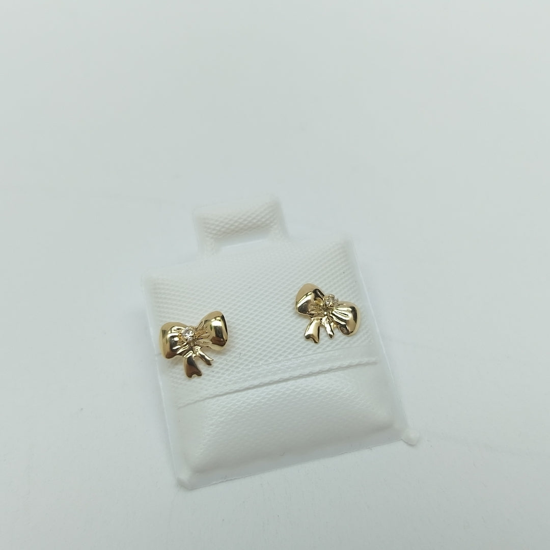 BROQUELES BROQUEL FIG MOÑO C CIRCONIA 14K 0.2441 GR (NUEVO)