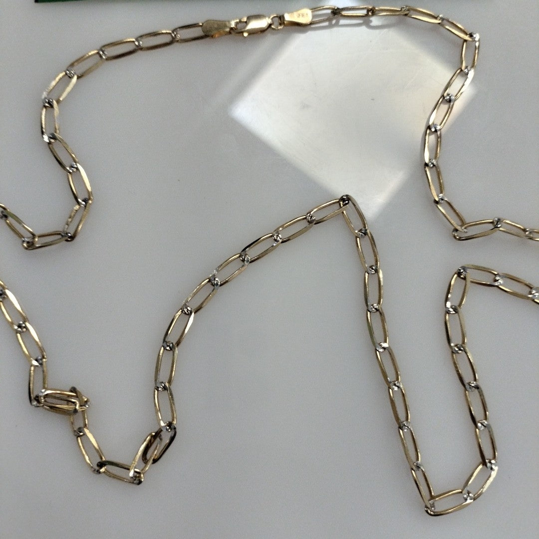 CADENA TEJIDO ESLABONES 12.3G 60 CM 14K (NUEVO)