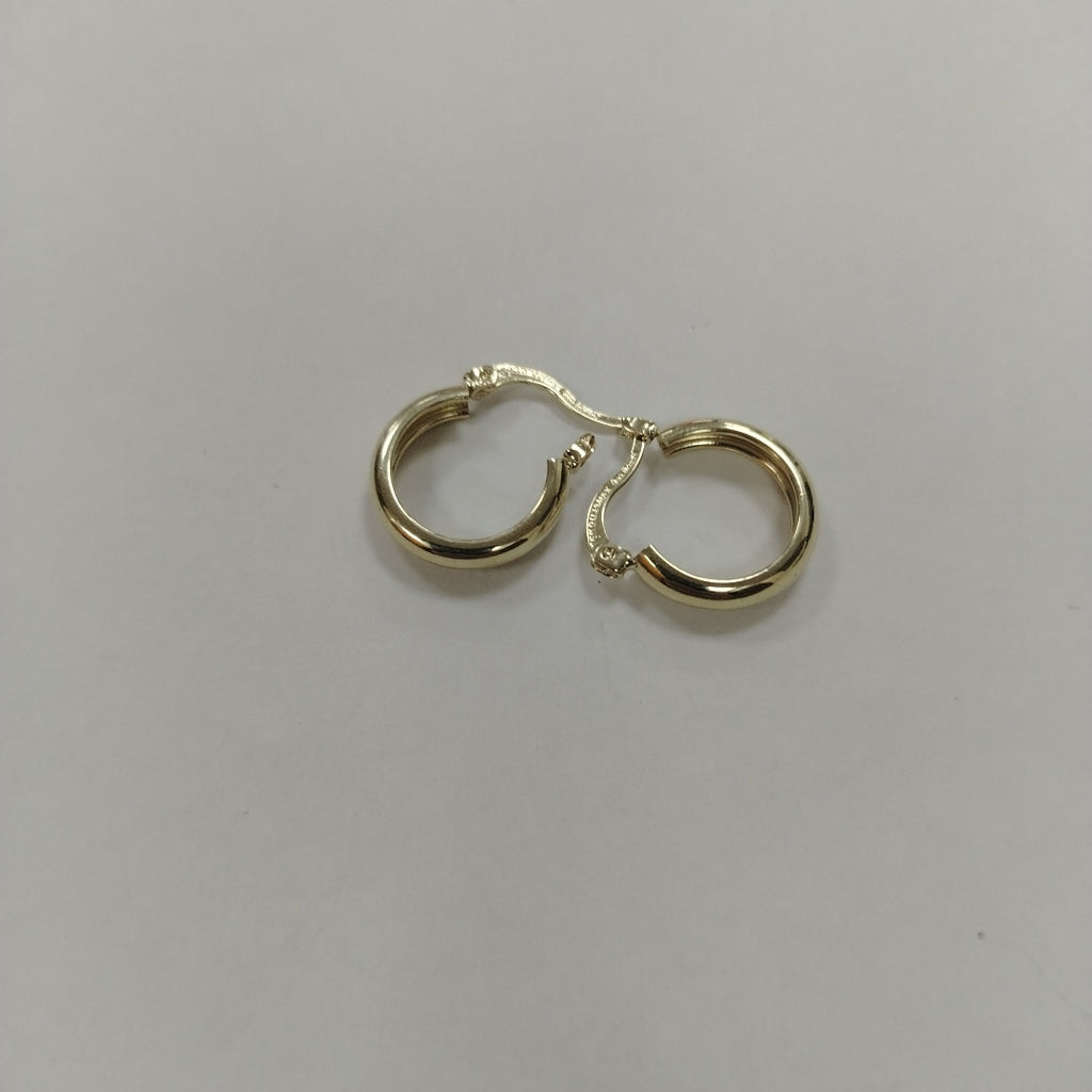 ARETES TEJIDO ARRACADAS LISAS 14K 2.2 GR (NUEVO)