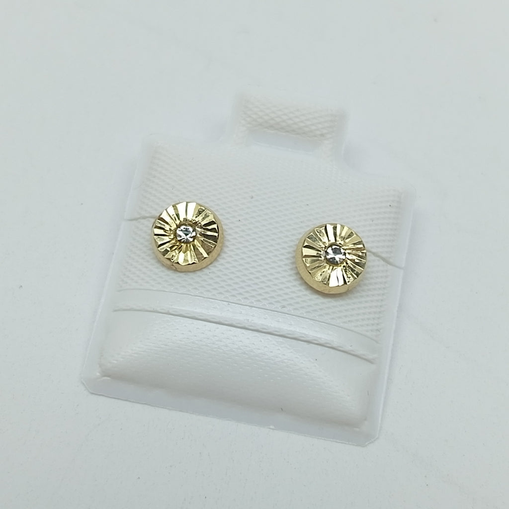 BROQUELES BROQUEL FIG BOTON C CIRCONIA 14K 0.2916 GR (NUEVO)