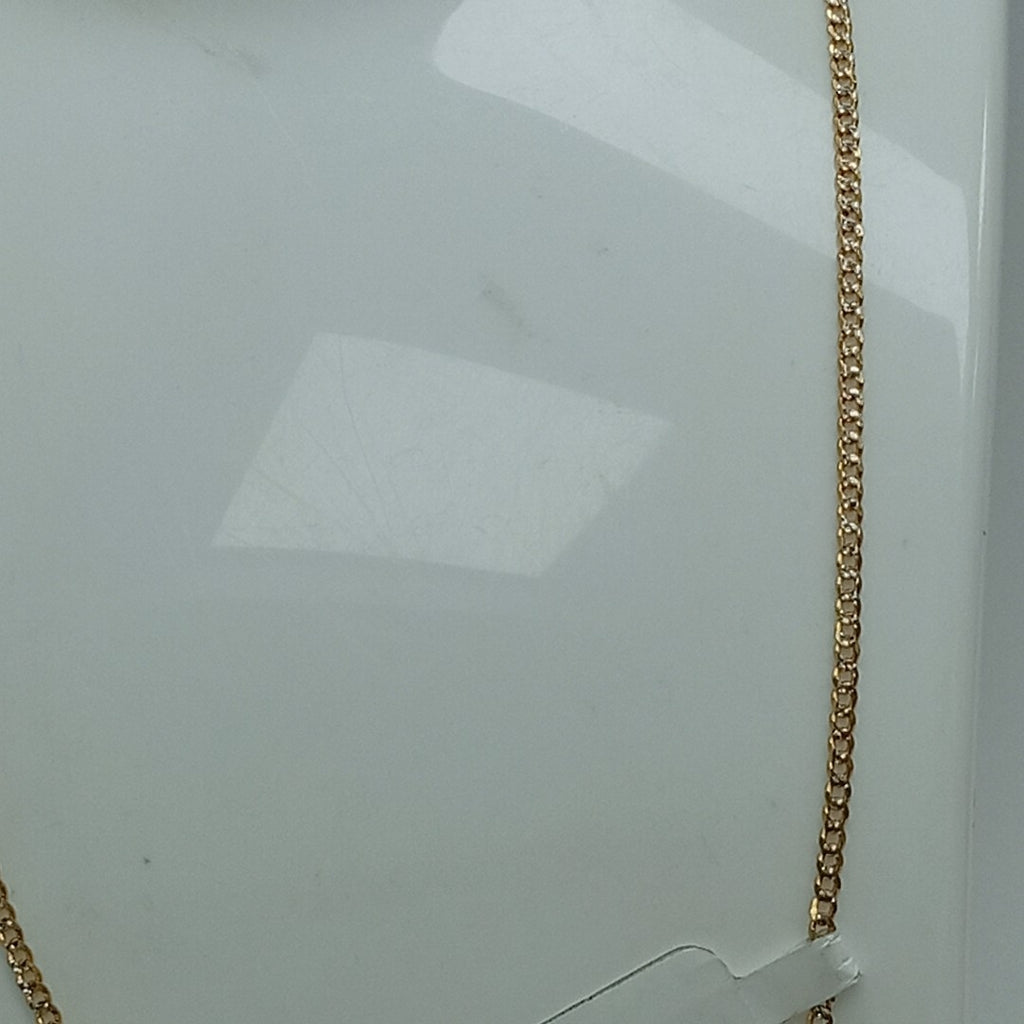 CADENAS BARBADA DIAMANTADA ORO 14K 60 CM 6.1 GR (NUEVO)