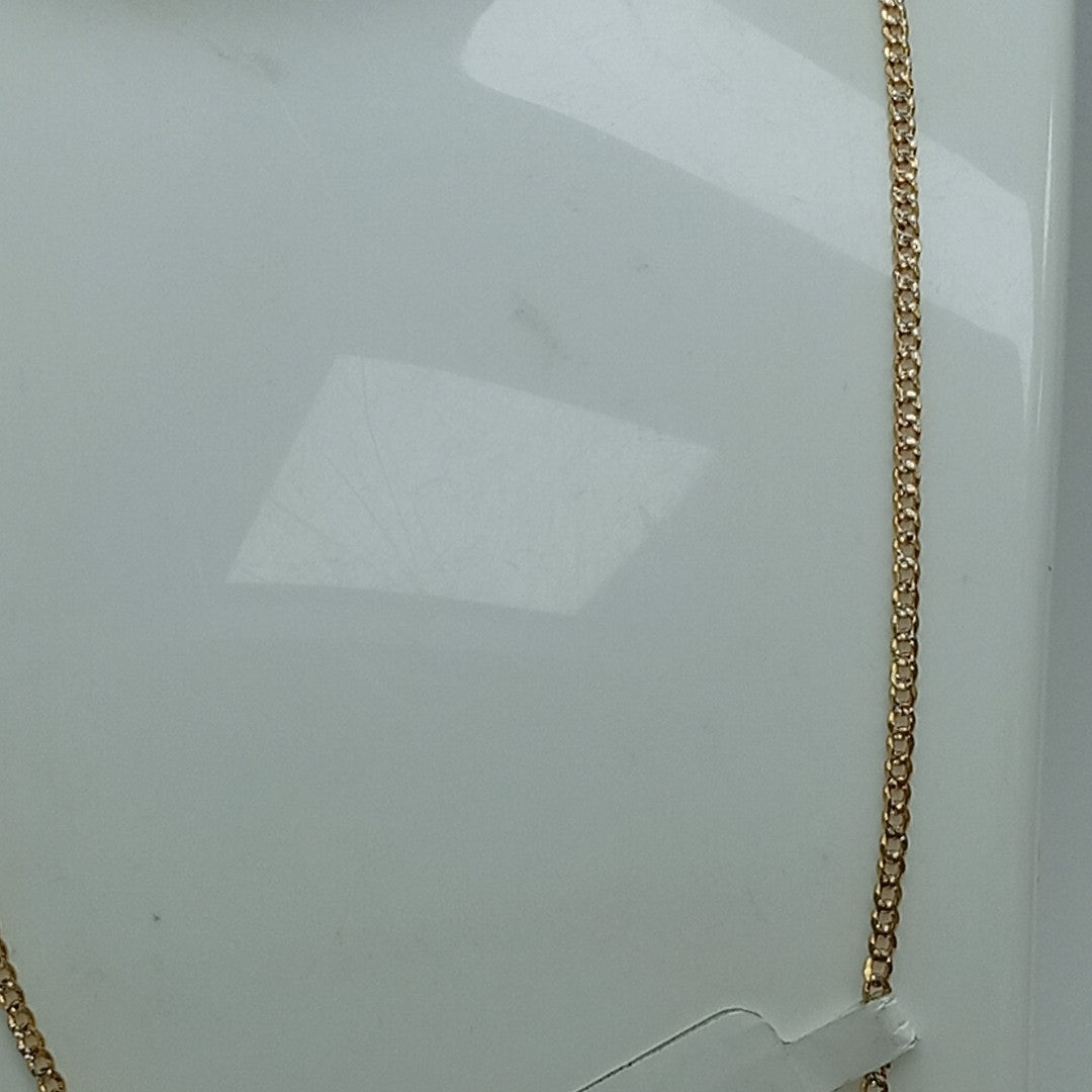 CADENAS BARBADA DIAMANTADA ORO 14K 60 CM 6.1 GR (NUEVO)