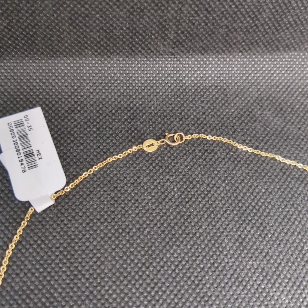 CADENA TEJIDO GARGANTILLA ESPECIAL C FLORES 14K 45 CM 3 GR (NUEVO)