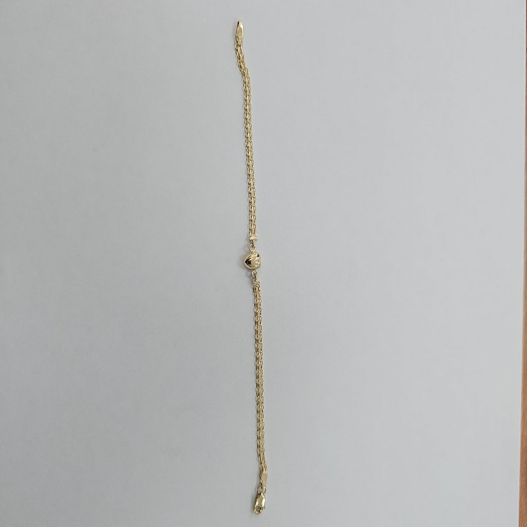 PULSERA ESPECIAL C CORAZON 14K 18 CM 2.7 GR (NUEVO)