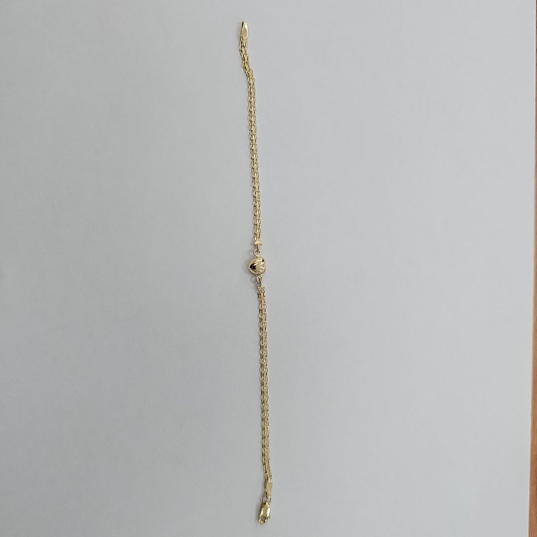 PULSERA ESPECIAL C CORAZON 14K 18 CM 2.7 GR (NUEVO)