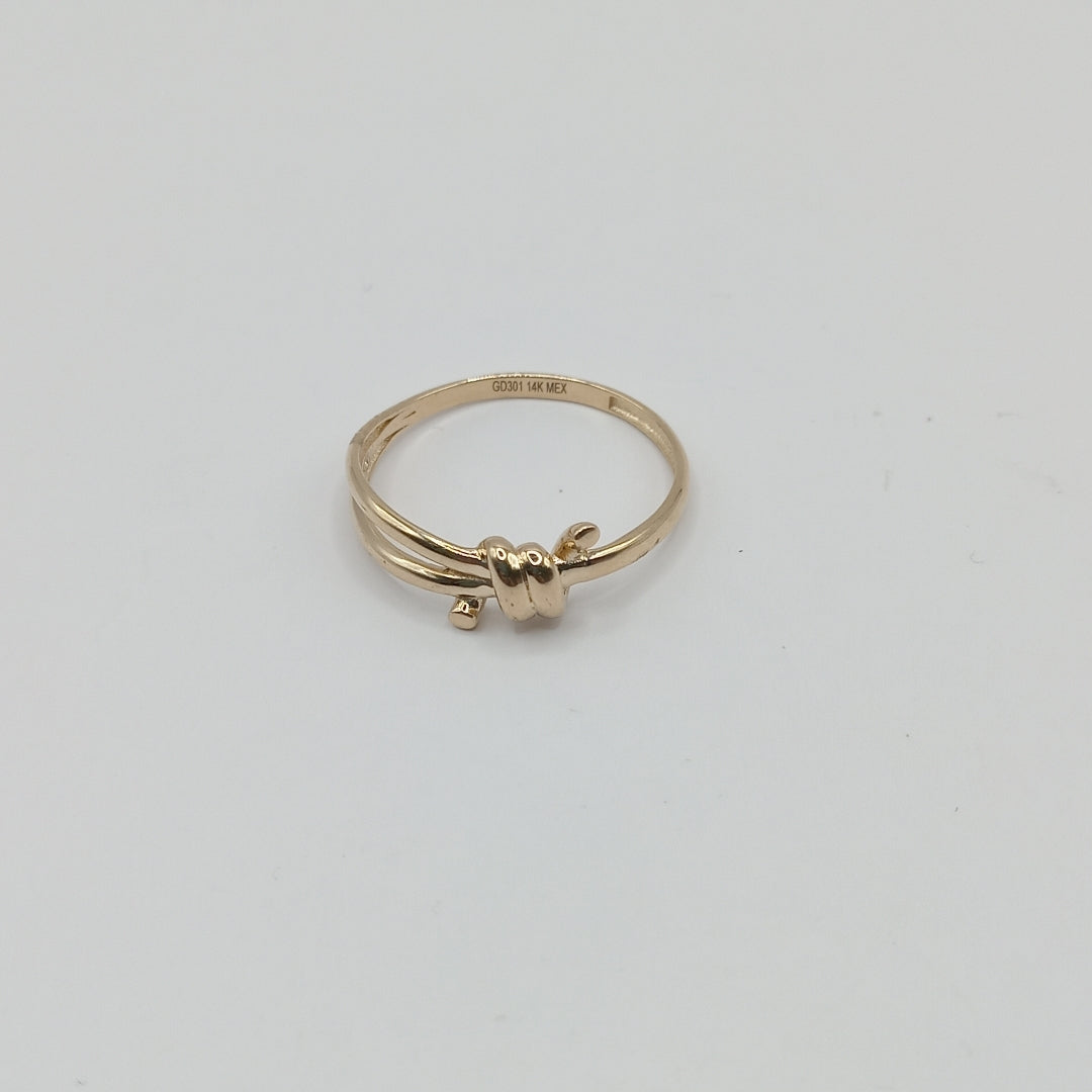 ANILLO ANILLITO C NUDO 14K 9.5 TALLA 2.1 GR (NUEVO)
