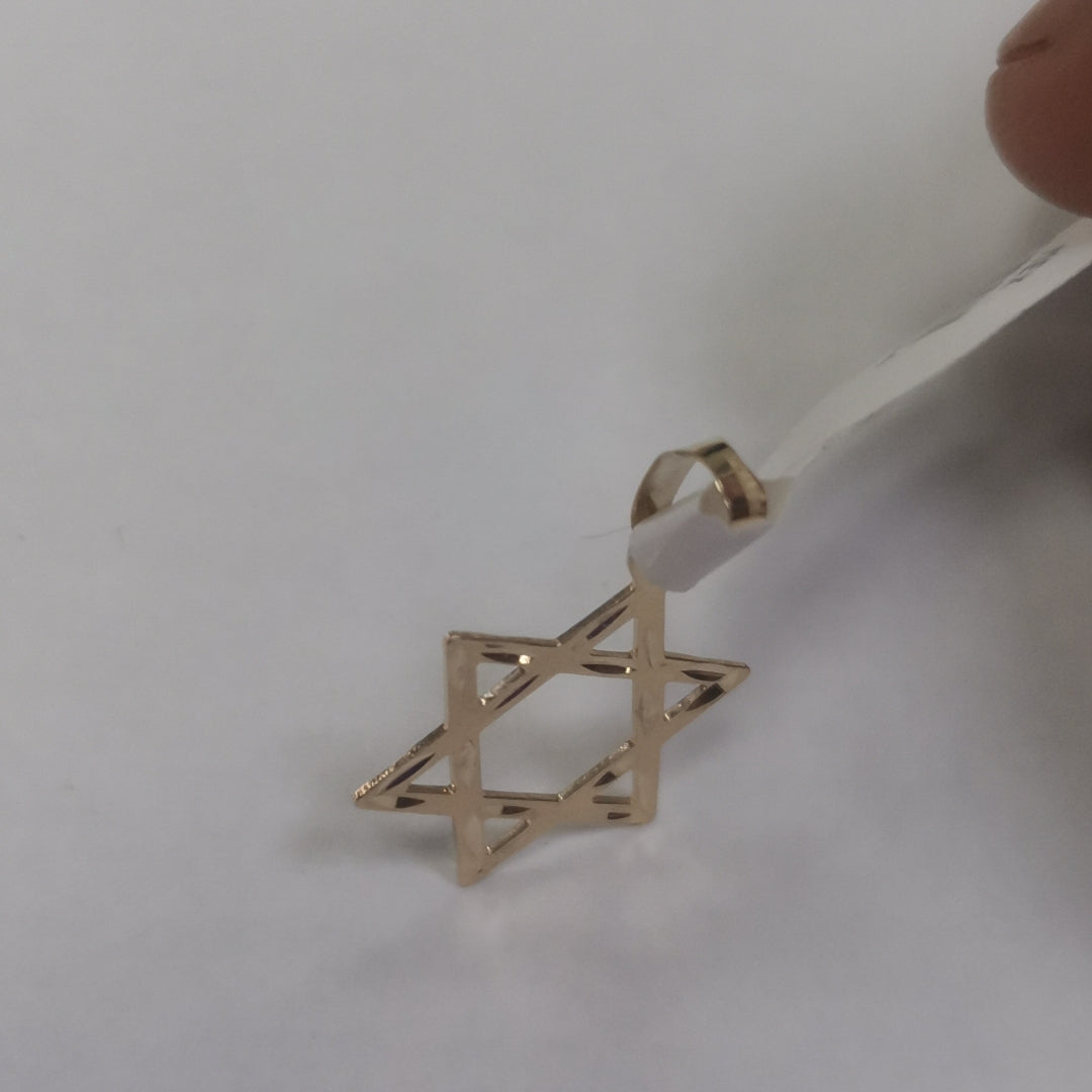 DIJE TEJIDO ESTRELLA DE DAVID 14K 0.5 GR (NUEVO)