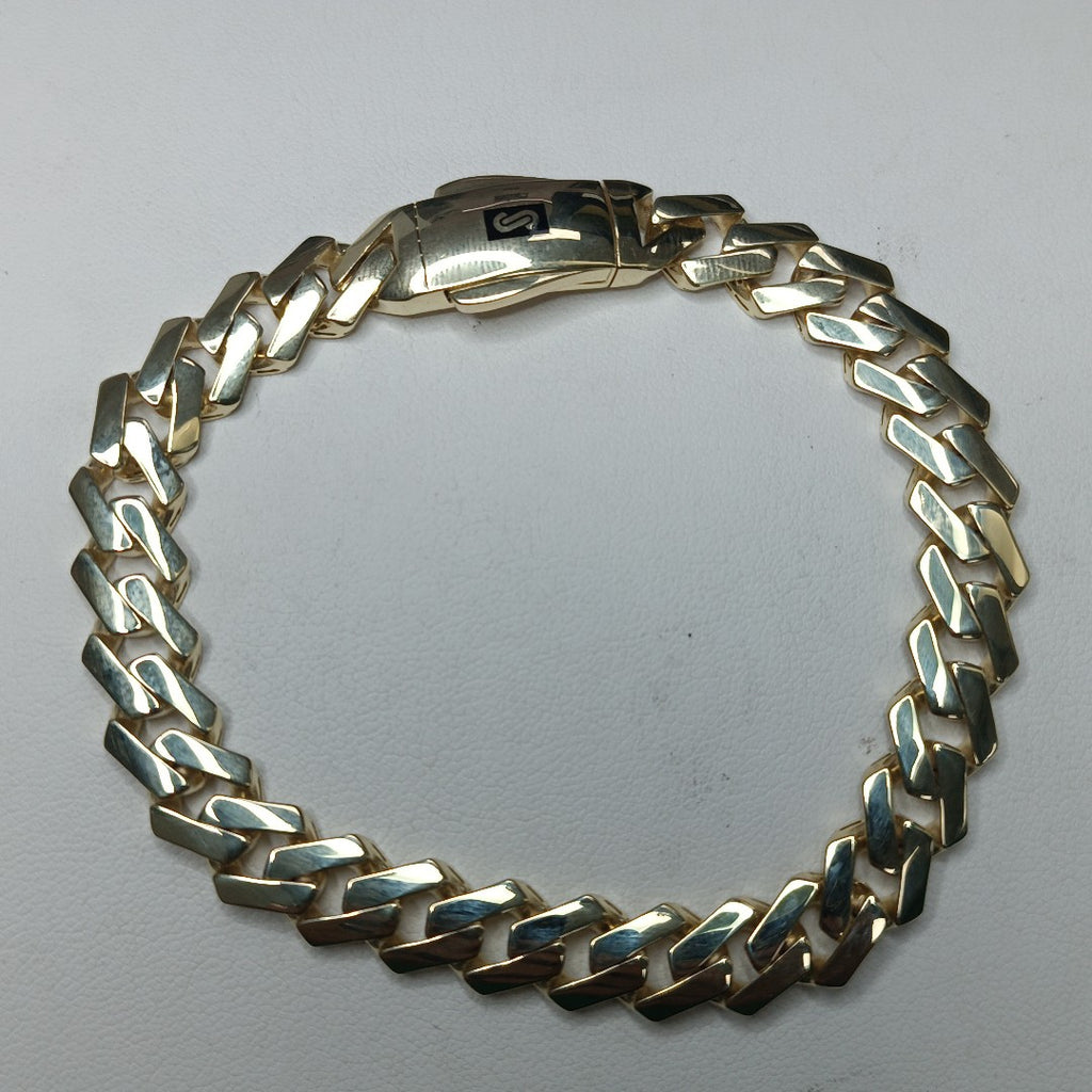 PULSERA CABALLERO MONACO ORO 10K 12.5 (NUEVO)