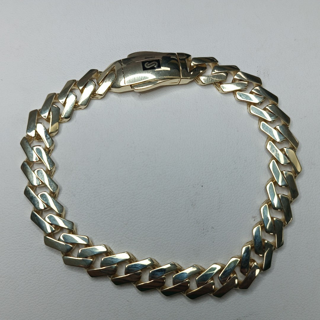 PULSERA CABALLERO MONACO ORO 10K 12.5 (NUEVO)