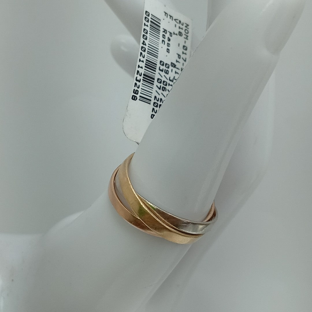 ANILLO ORO COMBINADO 14 K 4.2 GRMS (SEMINUEVO)