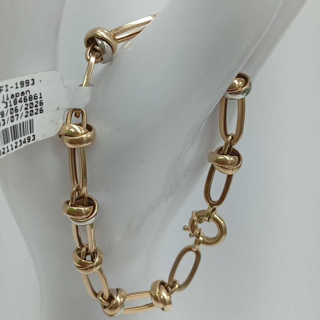 PULSERA ORO COMBINADO 14 K 6.4 GRMS (SEMINUEVO)