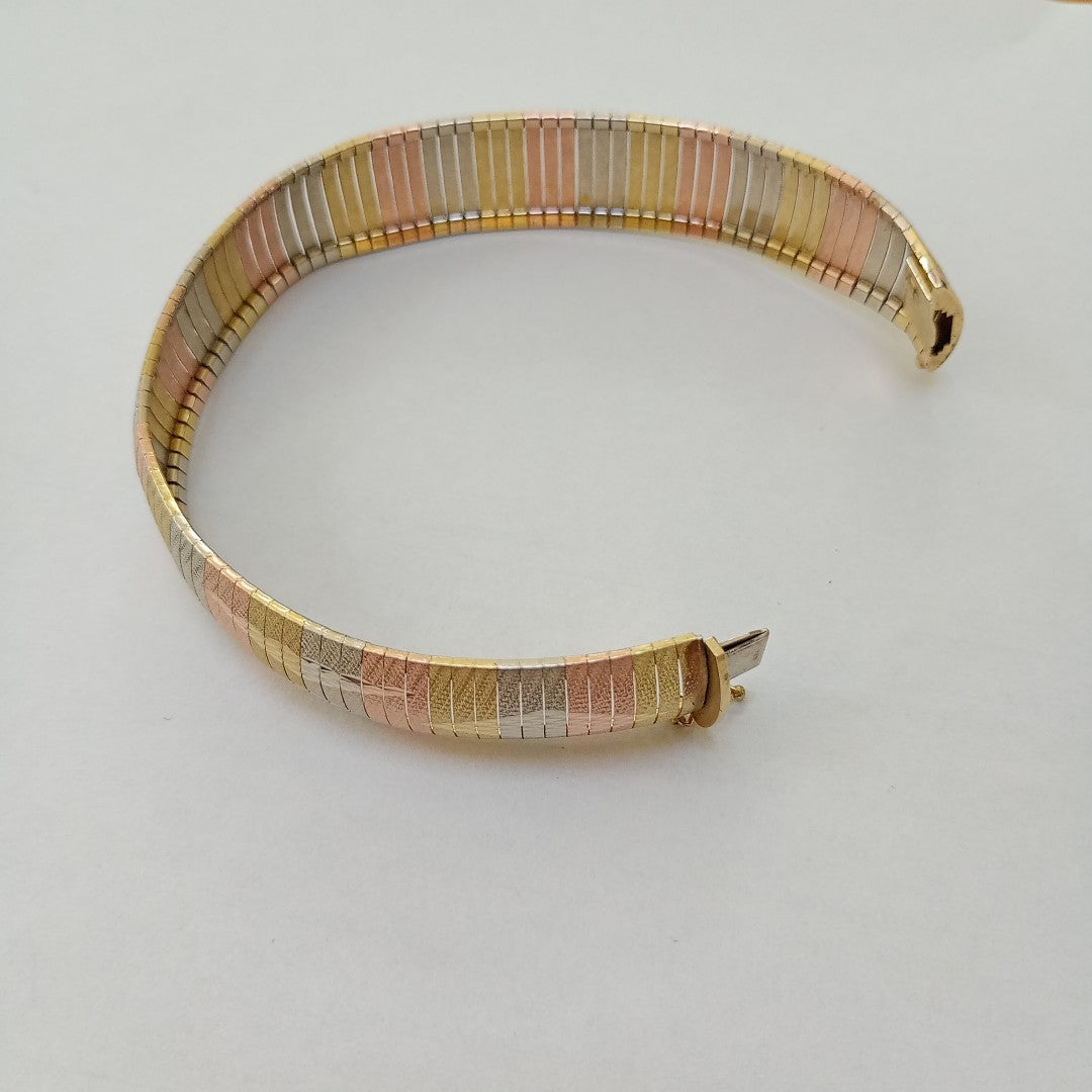PULSERA ORO COMBINADO 14 K 22.7 GRMS (SEMINUEVO)