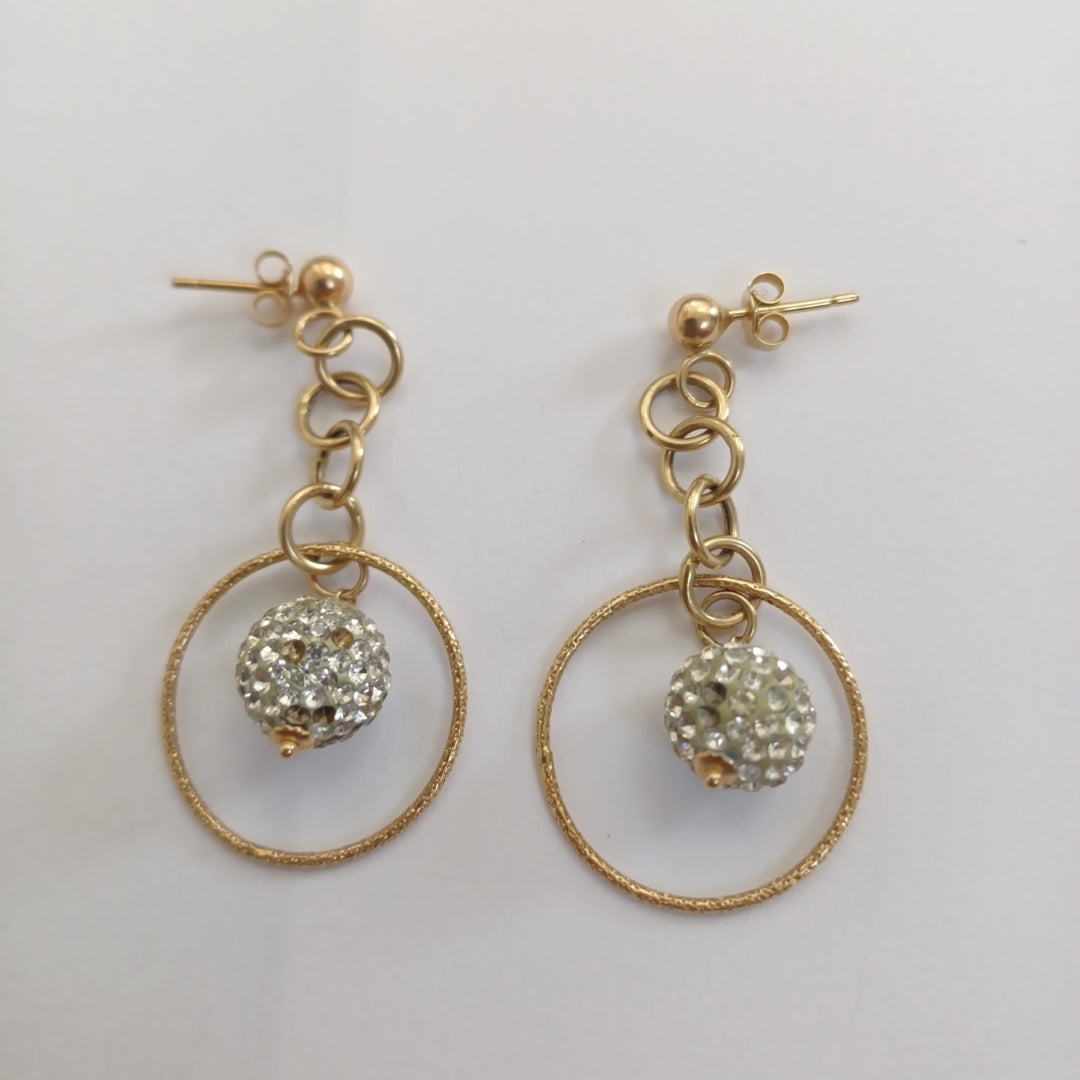 BROQUELES PAR ORO 14 K 3,80 GRMS (SEMINUEVO)