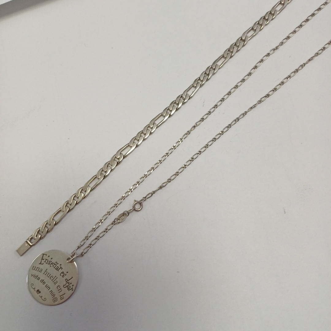 GARGANTILLA, PULSERA PLATA 16 GRMS (SEMINUEVO)