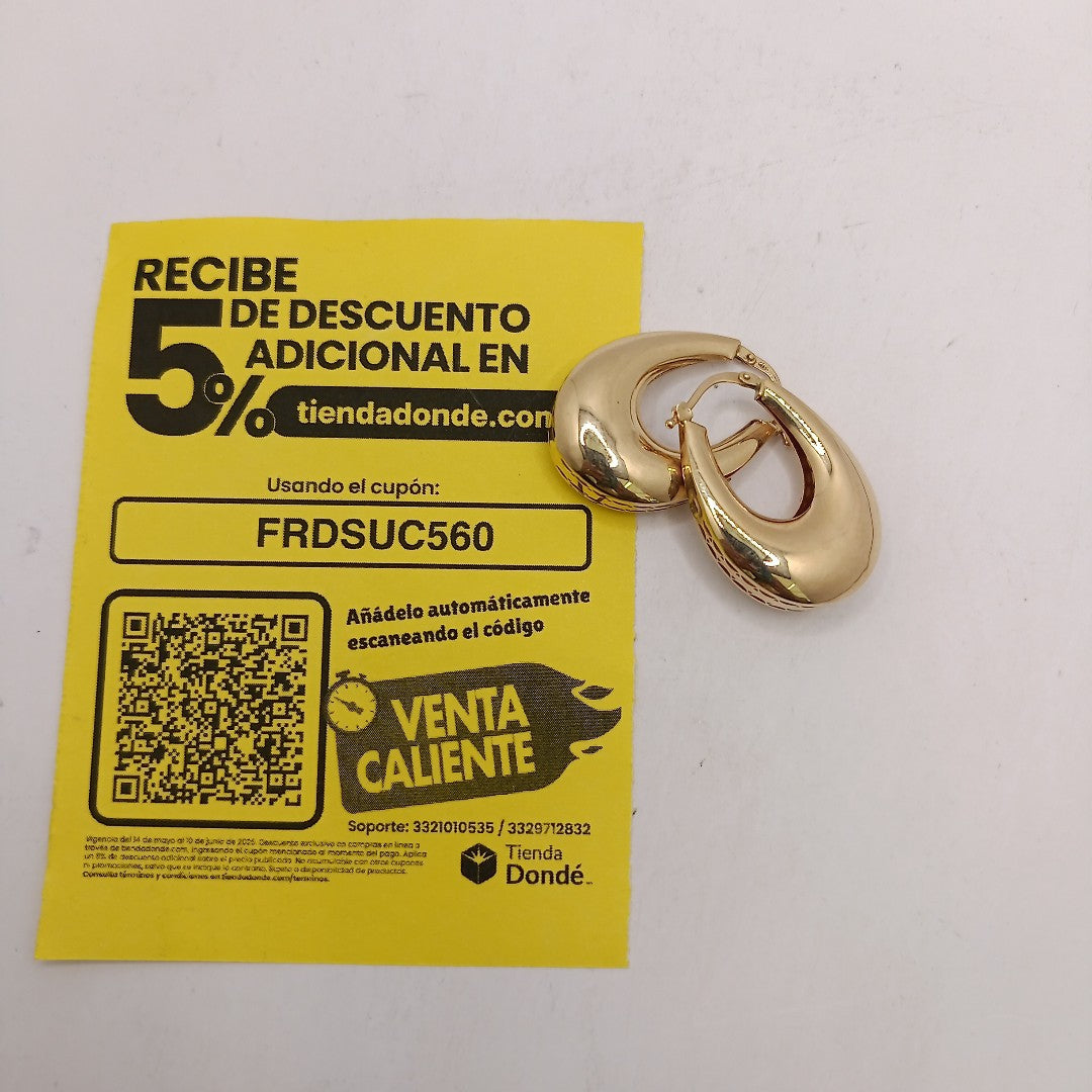 ARRACADAS PAR ORO 14 K 6.6 GRMS (SEMINUEVO)