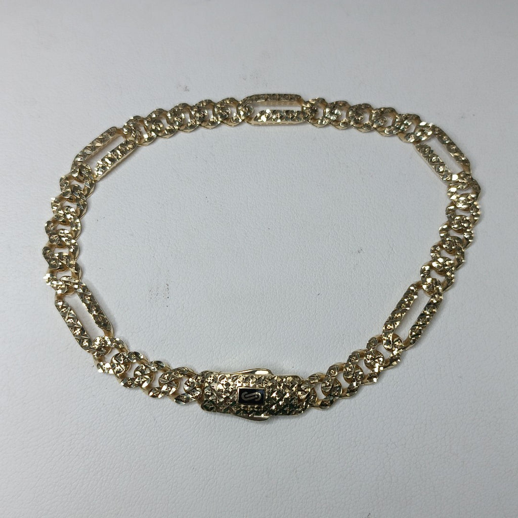 PULSERA CABALLERO MONACO ORO 10K 7 (NUEVO)