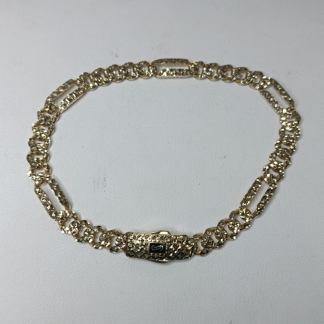 PULSERA CABALLERO MONACO ORO 10K 7 (NUEVO)