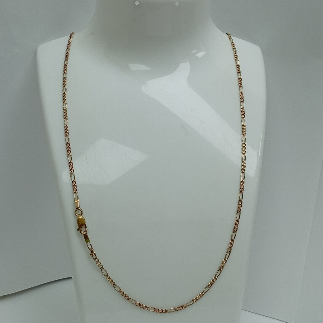 CADENA ORO, ORO COMBINADO 14 K 5.1 GRMS (SEMINUEVO)
